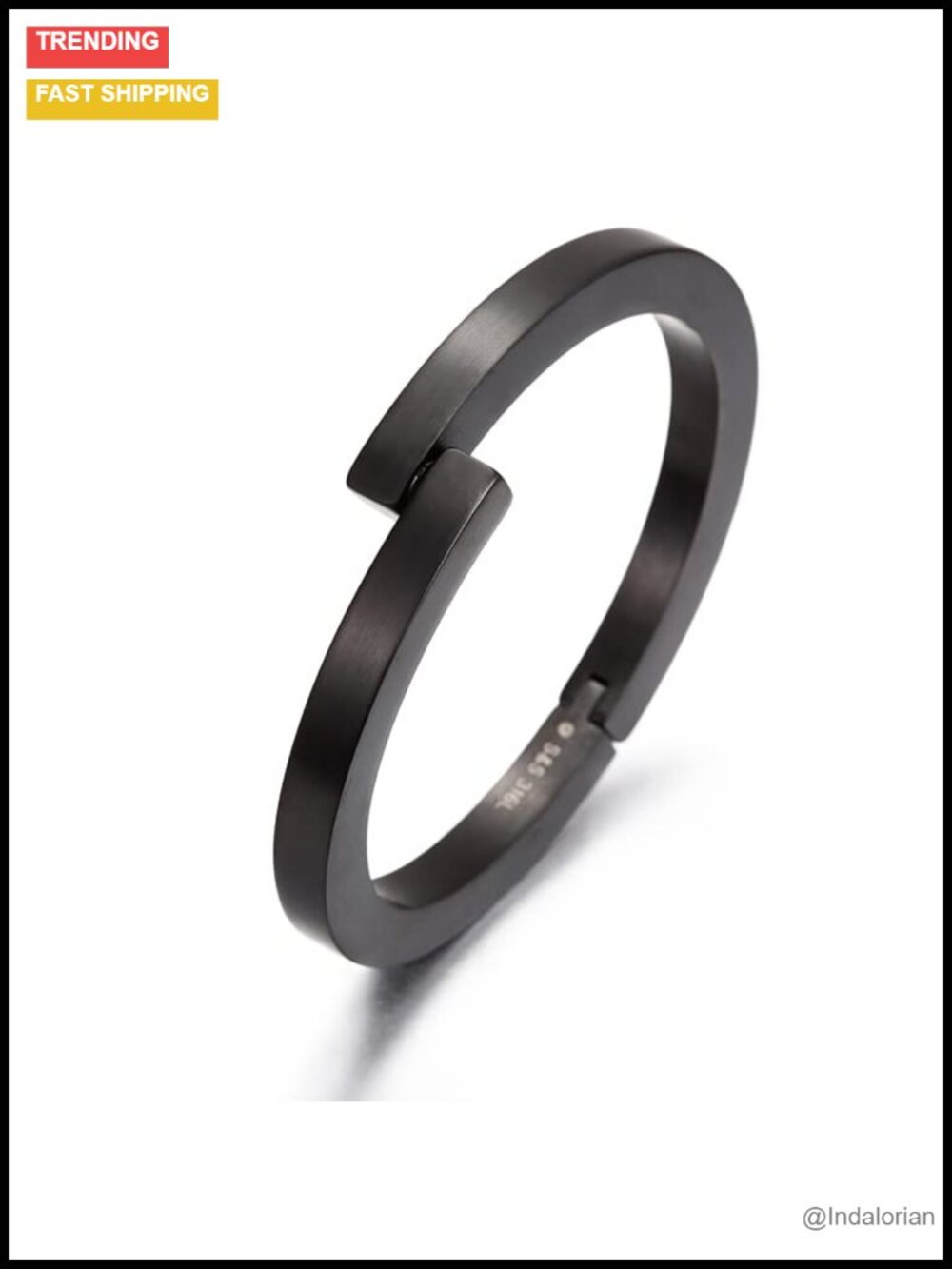 Men's Stainless Steel Cuff Bangle Bracelet Polished Finish Twisted Line Design